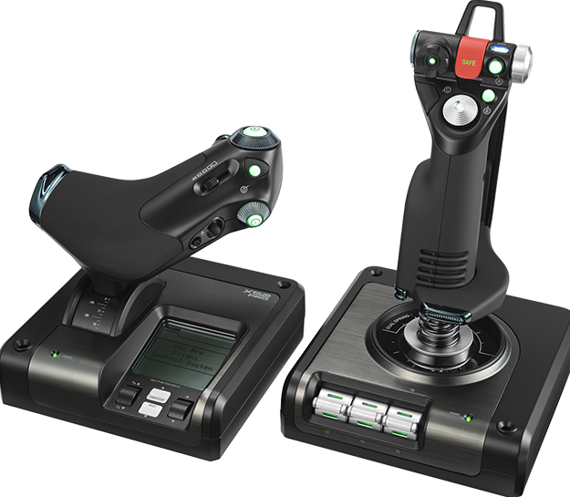 Logitech X52 Professional H.O.T.A.S. - Joystick en gaspook