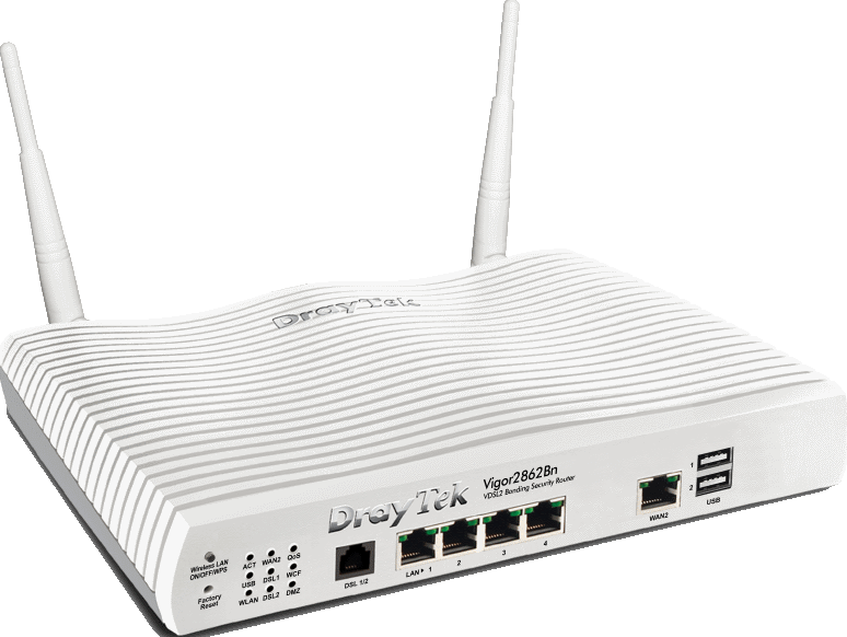 DRAYTEK Vigor 2862BN - VDSL2 bonding modem/router - 4x Gb LAN -