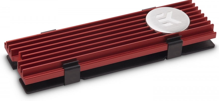 EKWB EK-M.2 NVMe Heatsink - Koeler - voor M.2 SSD - zwart, rood