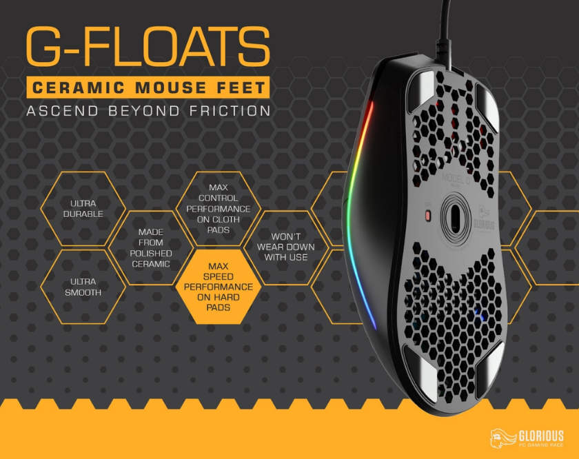 GLORIOUS G-Floats Mouse Feet - Muisvoetjes - Keramisch - Voor de