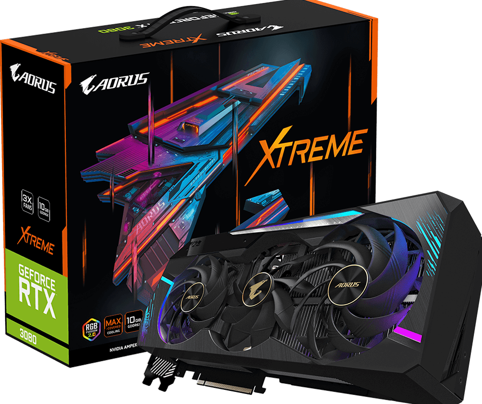 GIGABYTE Aorus GeForce RTX 3080 Xtreme 10G rev 2.0 - Videokaart - 10