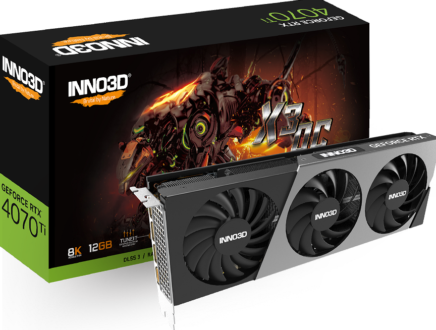 Inno3D GeForce RTX 4070 Ti X3 OC - Videokaart