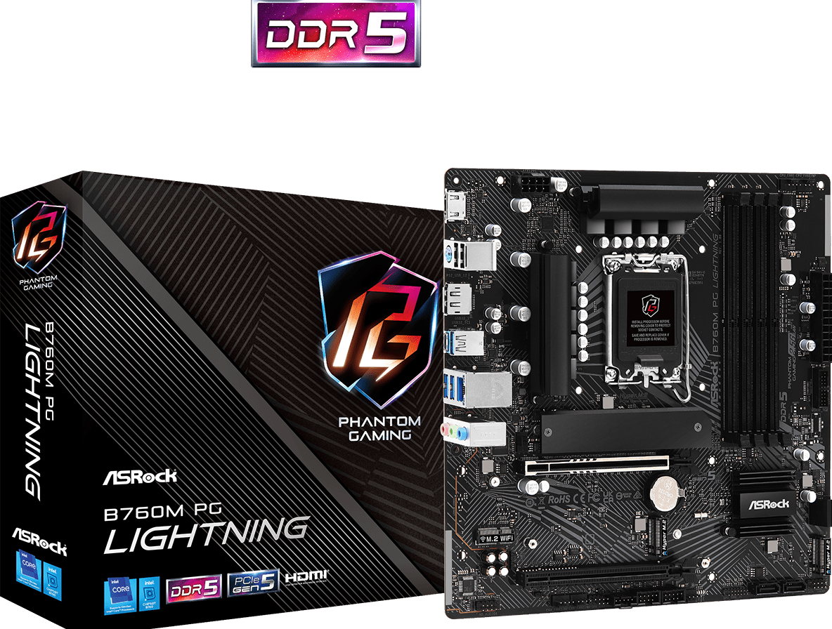 ASRock B760M PG Lightning - Moederbord