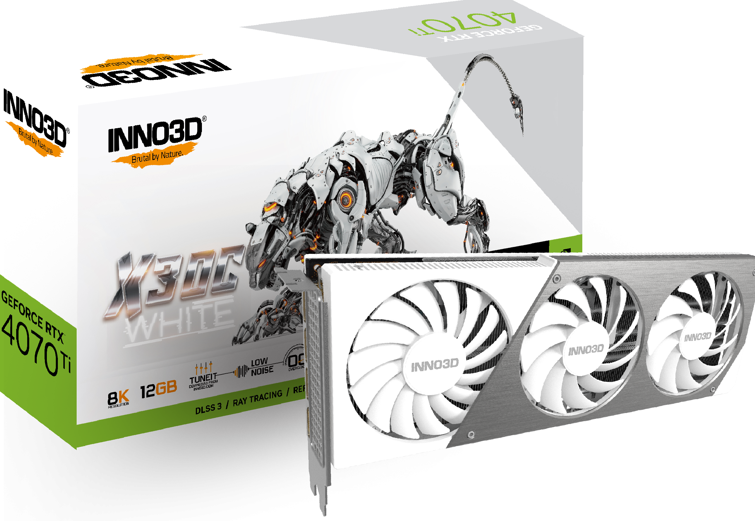 INNO3D Geforce RTX 4070 Ti X3 OC White - Videokaart
