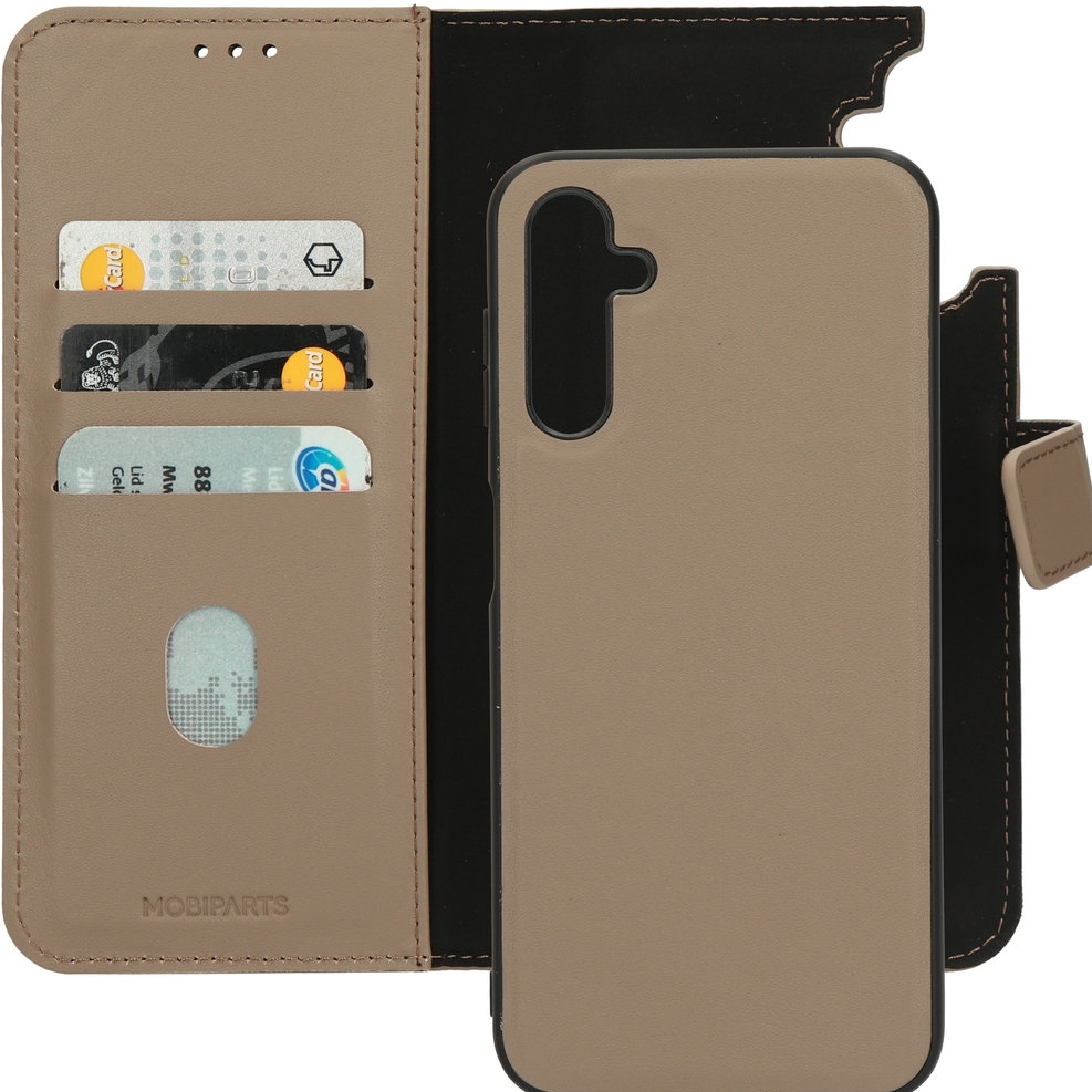 Mobiparts Leather 2 in 1 Wallet Case Samsung Galaxy A14 4G/5G (2023) Taupe hoesje