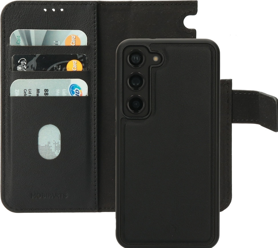 Mobiparts Leather 2 in 1 Wallet Case Samsung Galaxy S23 Zwart hoesje
