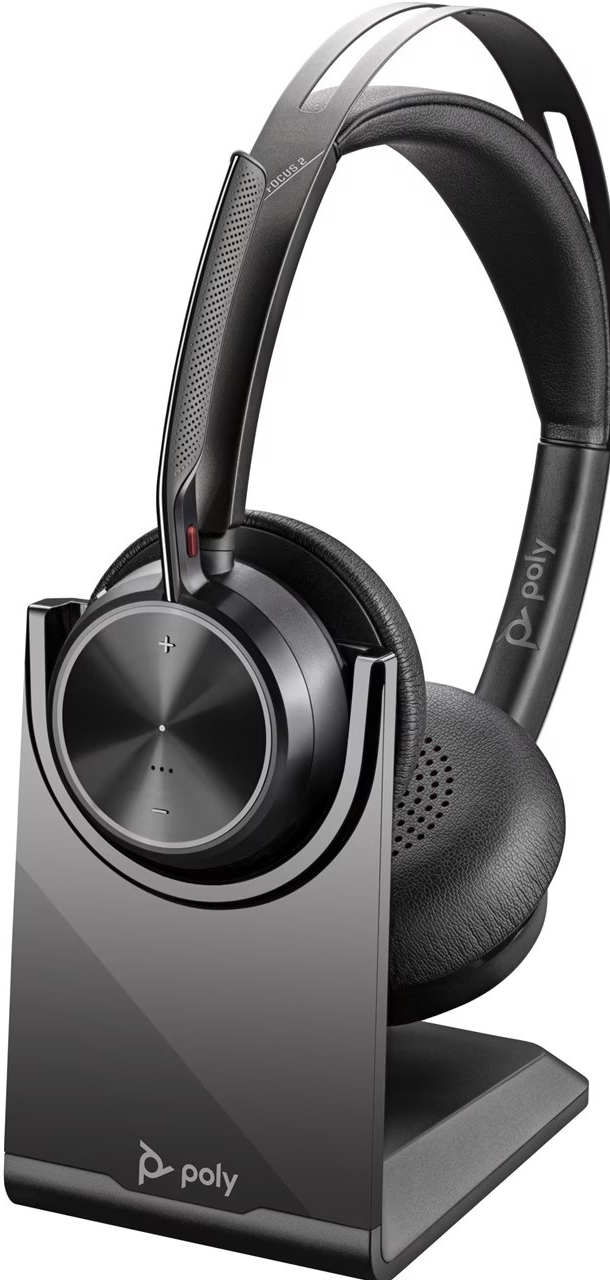POLY Voyager Focus 2 USB-A Headset met oplaadstatief