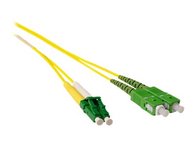ACT RL2703 Glasvezel kabel 3 m OS2 LC/APC SC/APC Yellow,Green