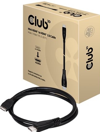 CLUB3D Club 3D CAC-1350 - HDMI-kabel - mini-HDMI (M) naar HDMI (M) -