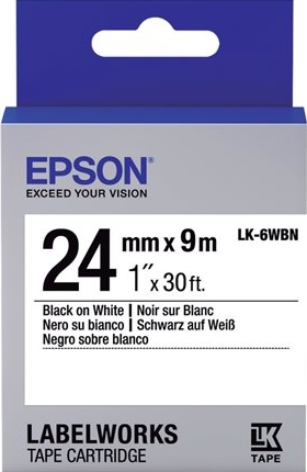 Epson Standard Tape - LK-6WBN Std Blk/Wht 24/9
