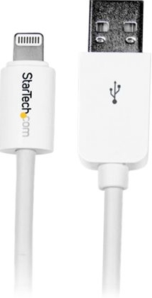.com 3 m lange witte Apple 8-polige Lightning-connector-naar-USB-kabel voor iPhone / iPod / iPad - Lightning-kabel - Lightning (M) naar USB (M) - 3 m - wit - voor Apple iPad/iPhone