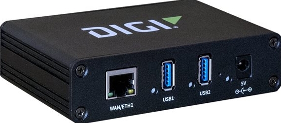 Digi AW02-G300 interface hub USB 3.2 Gen 1 (3.1 Gen 1) Type-A 1000 Mbit/s Zwart
