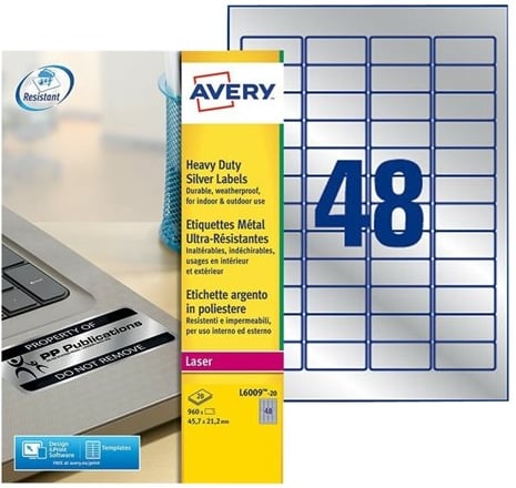 Avery Heavy Duty Laser Labels - Polyester