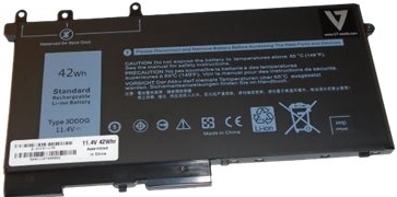 V7 - Batterij voor laptopcomputer (gelijk aan: Dell 3DDDG, Dell 3VC9Y,
