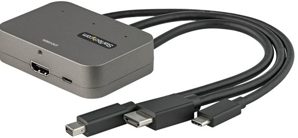 STARTECH .com 3-in-1 Multiport to HDMI Adapter, 4K 60Hz USB-C, HDMI