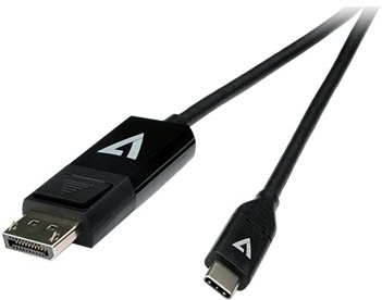 V7 DisplayPort kabel - USB-C (M) naar DisplayPort (M) - 1 m - zwart