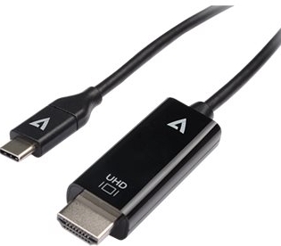 V7 Videoaudio-kabel - USB-C male naar HDMI male - 1 m - zwart