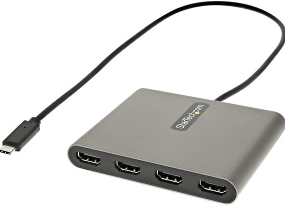 STARTECH .com USB C to 4 HDMI Adapter, External Video & Graphics