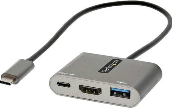 STARTECH .com USB C Multiport Adapter, USB-C to HDMI 4K Video, 100W