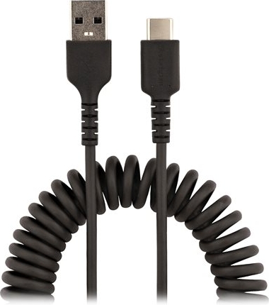 STARTECH .com 20in (50cm) USB A to C Charging Cable, Coiled Heavy