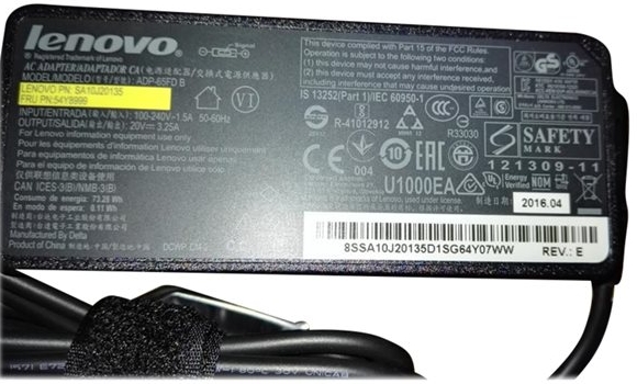 Lenovo 54Y8999 - Netspanningsadapter