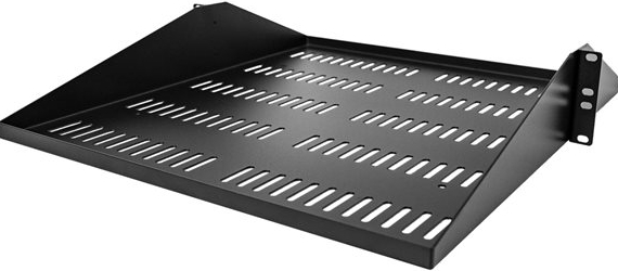 STARTECH .com 2U Vented Server Rack Cabinet Shelf, 20in Deep Fixed