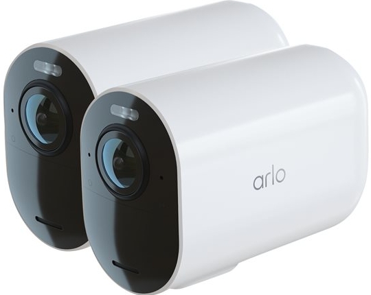 Arlo Ultra V2 XL BEVEILIGINGSCAMERA draadloos 2-STUKS (wit) - IP Camera binnen & buiten - Batterij 12 mnd. - Geïntegreerde sirene & spotlight (nachtzicht) - Geschikt Smart Home Pla