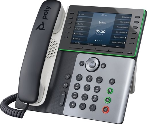Poly Edge E500 - VoIP-telefoon met nummerherkenningwachtstand