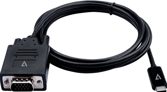 V7 CE10166, 2 m, VGA (D-Sub), USB Type-C, Mannelijk, Mannelijk, Recht