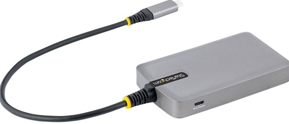 StarTech.com 3-Port USB-C Hub with Ethernet, 3x USB-A Ports, Gigabit