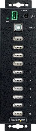 10-Port Industrial USB 2.0 HUB Metal