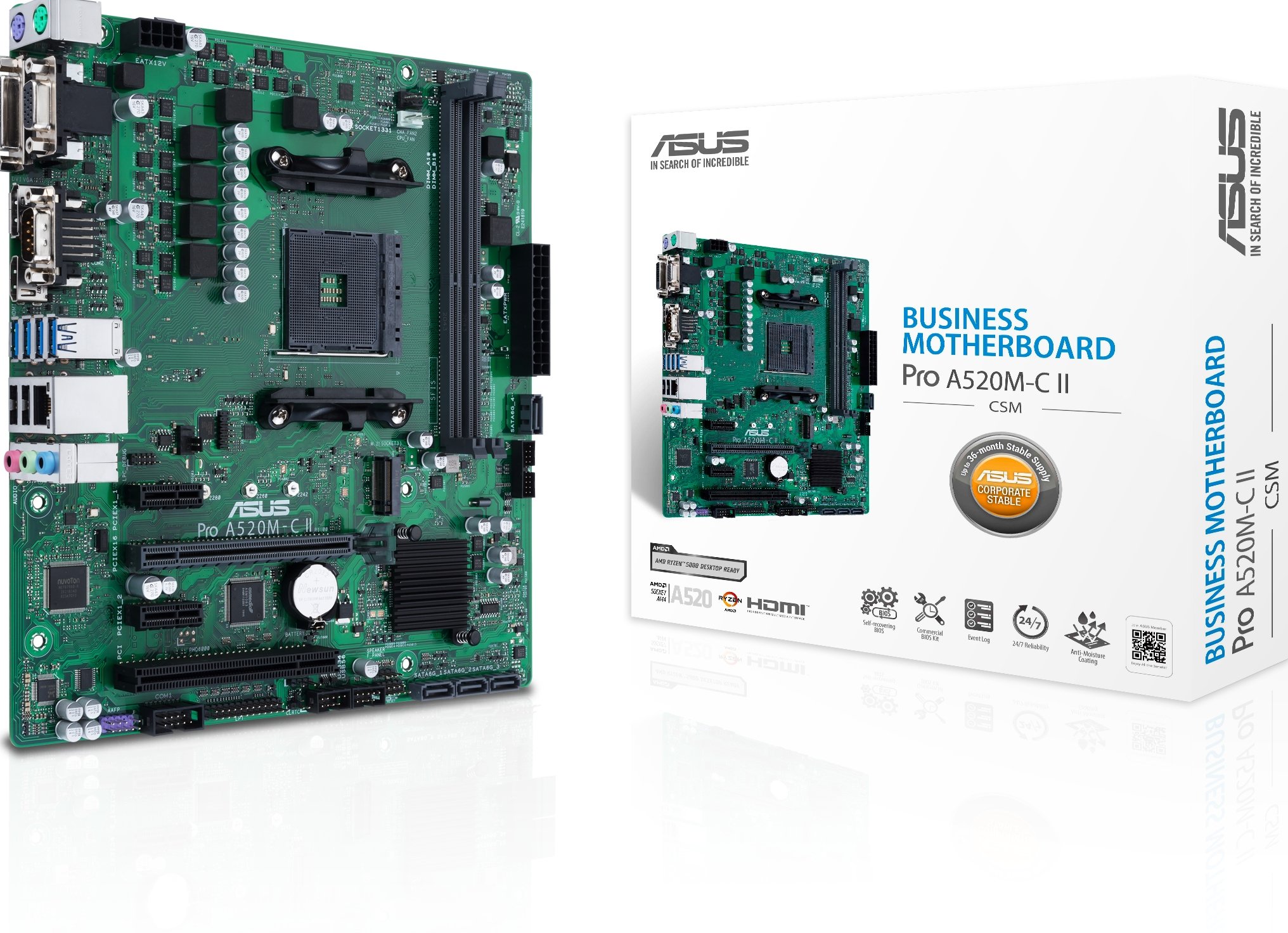 MB ASUS PRO A520M-C II/CSM (AMD,AM5,DDR4,mATX)