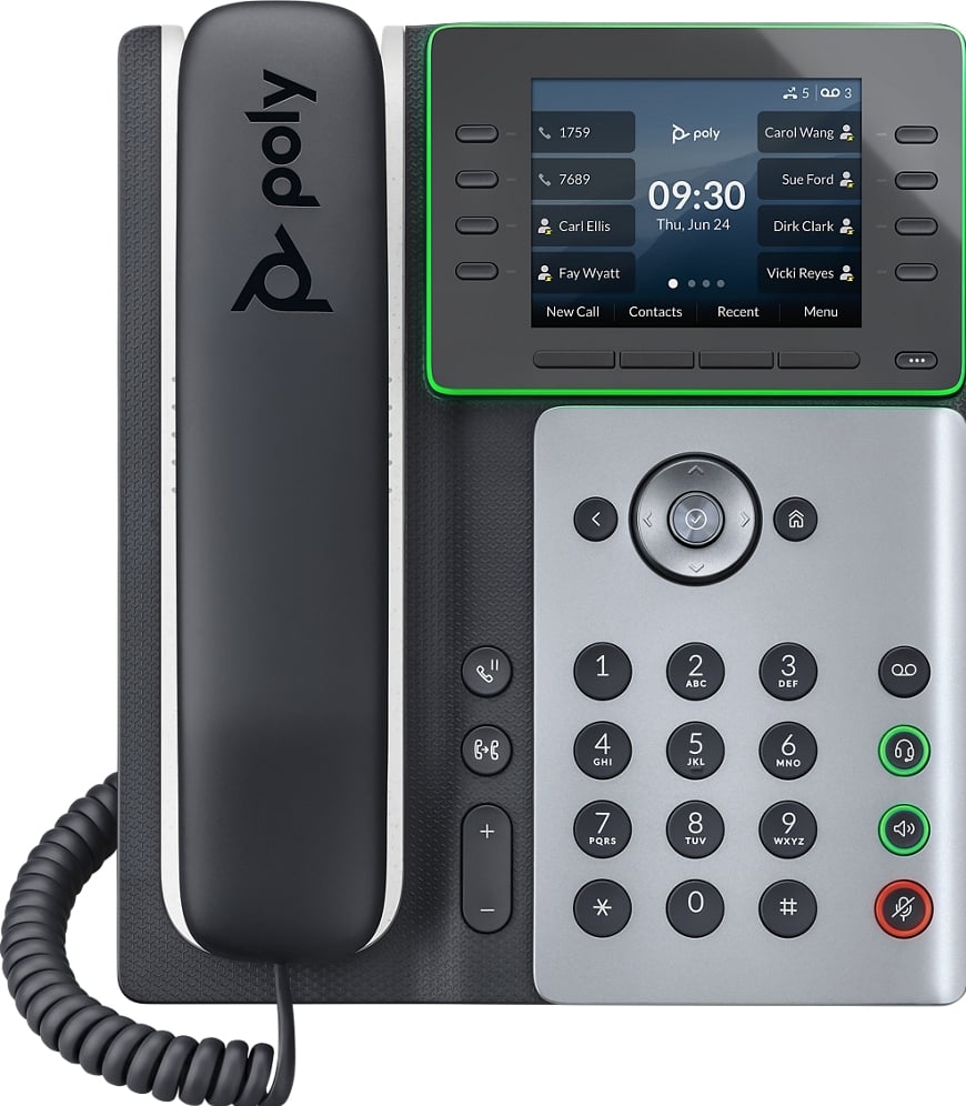 Poly Edge E350 - VoIP-telefoon met nummerherkenningwachtstand