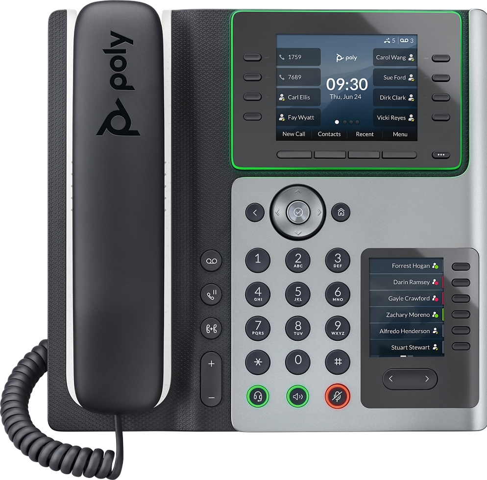 Poly Edge E450 - VoIP-telefoon met nummerherkenningwachtstand