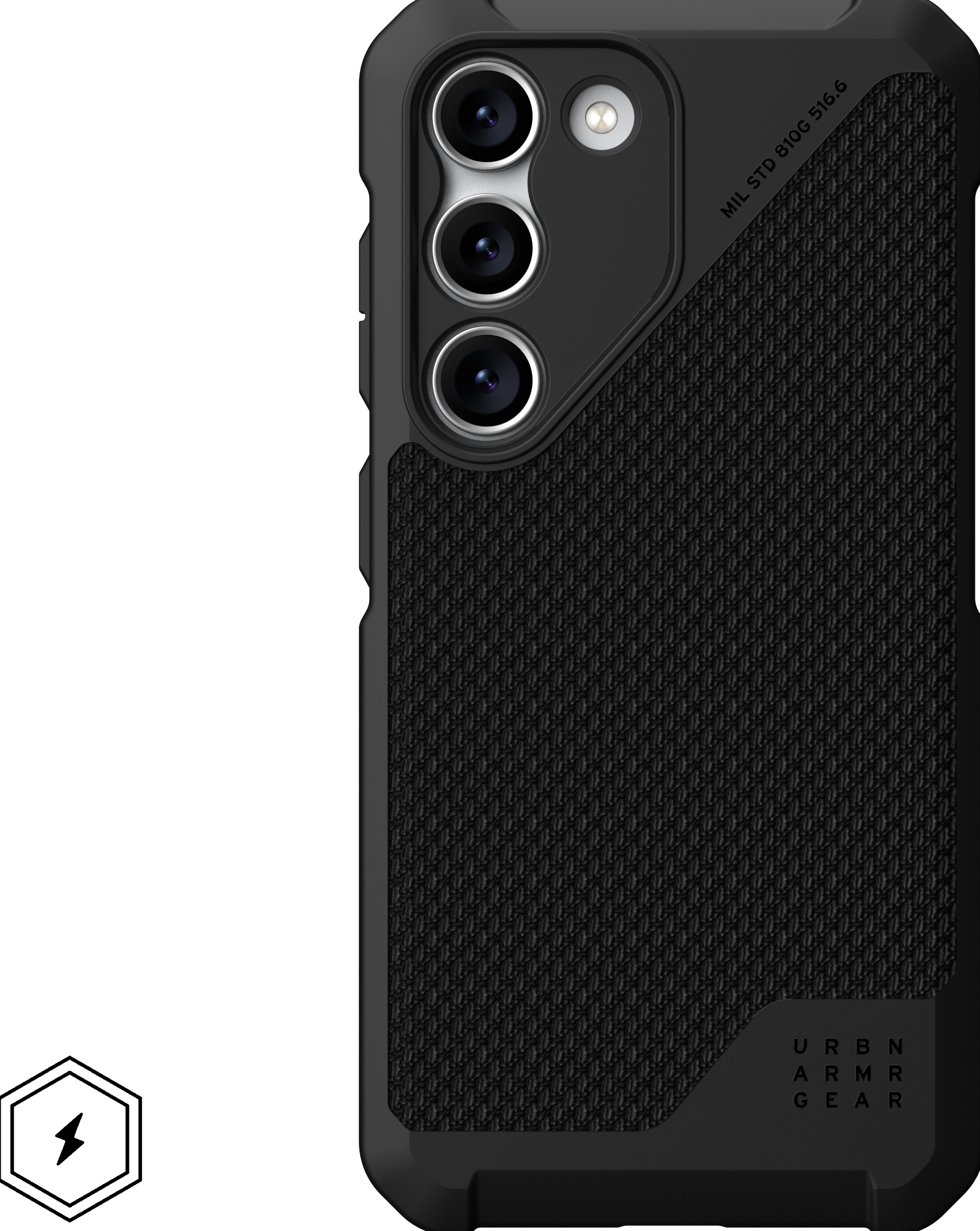 UAG Metropolis LT Backcover Samsung Galaxy S23 hoesje - Kevlar Black