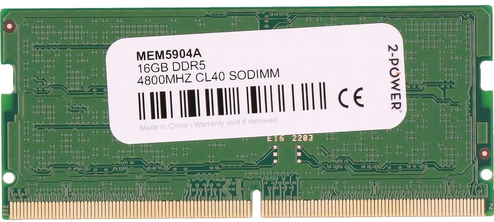 16GB DDR5 4800MHz CL40 SoDIMM