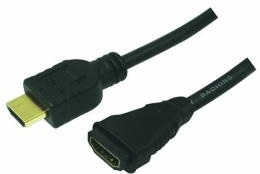 HDMI-Kabel LogiLink Ethernet A -> A St/Bu 3.00m Gold Verl.