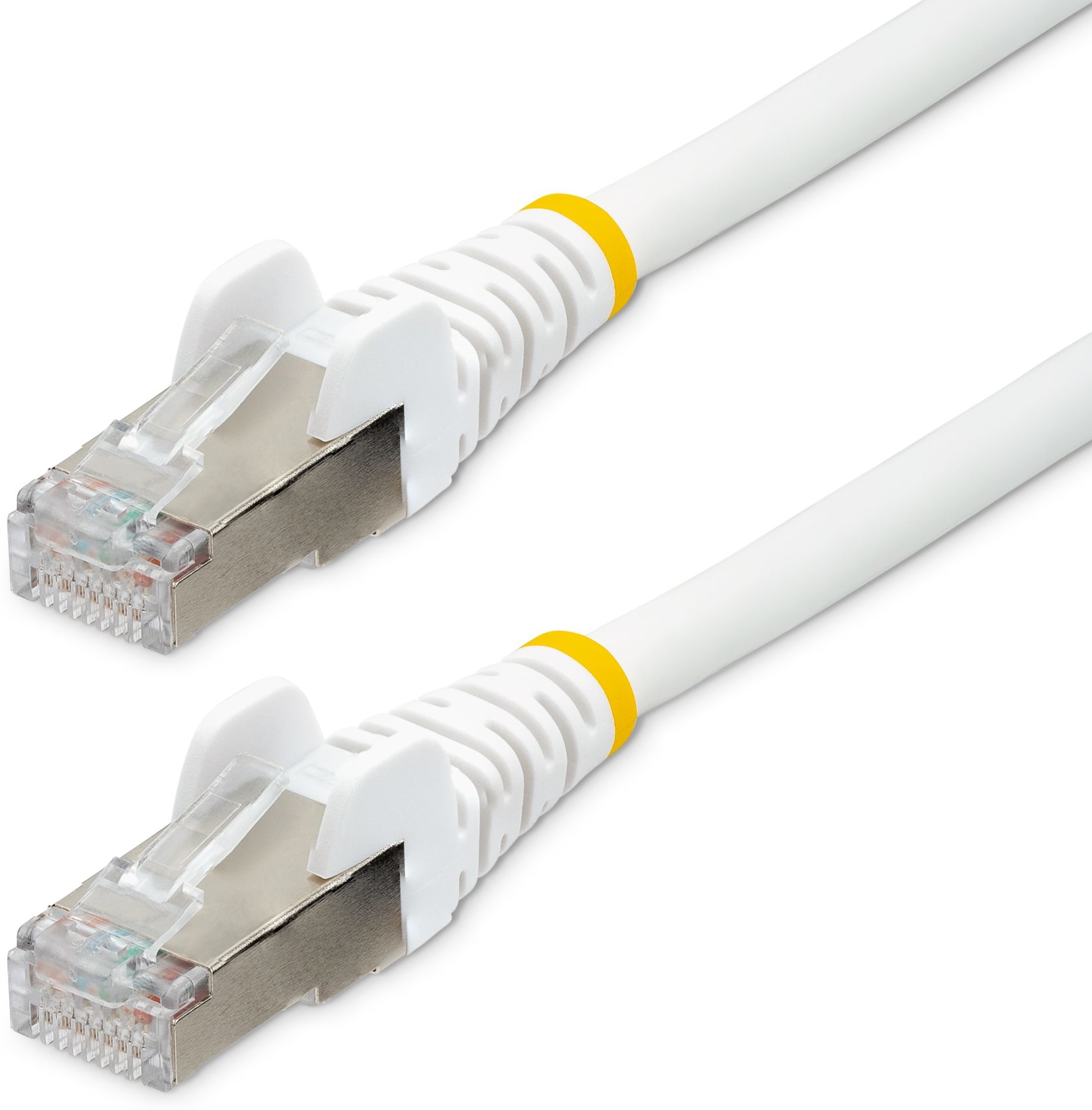 StarTech.com 10m CAT6a Ethernet Kabel, Wit, Low Smoke Zero Halogen (LSZH), 10GbE 500MHz 100W PoE++ Snagless RJ-45 S/FTP Netwerk Patch Kabel met Trekontlasting, ETL (NLWH-10M-CAT6A-