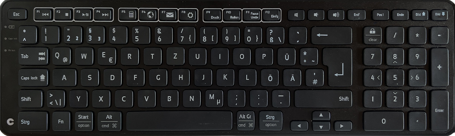 Contour New Balance Tastatur wireless DE-Layout schwarz