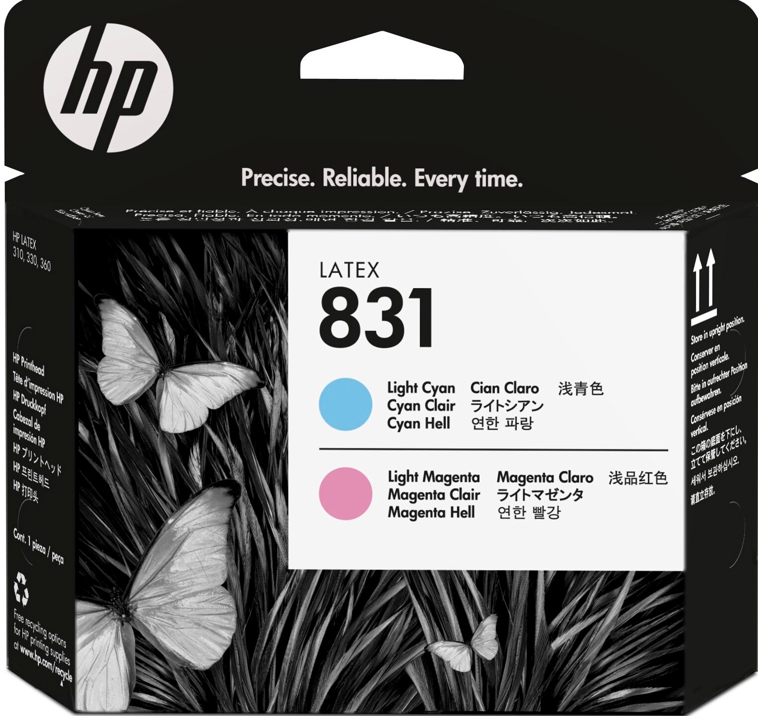 HP 831 - Lichtmagenta, lichtcyaan