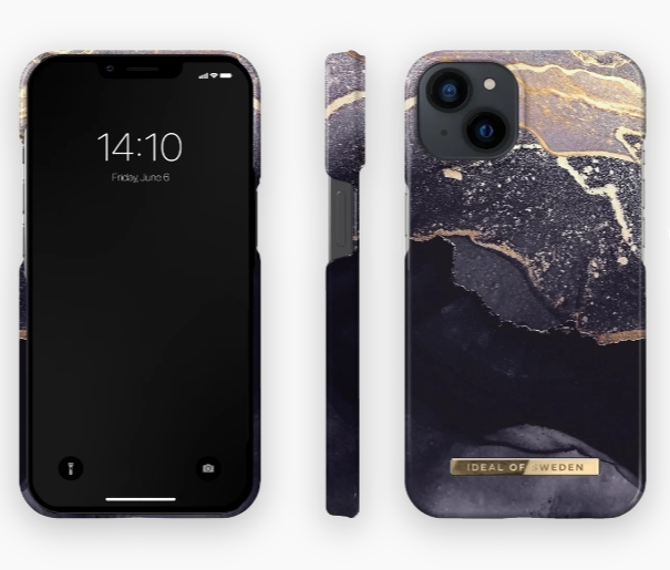 iDeal of Sweden - iPhone 14 Plus Hoesje - Fashion Back Case Golden Twilight Marble