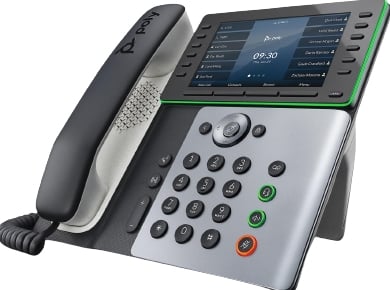 Poly Edge E550 - VoIP-telefoon met nummerherkenningwachtstand