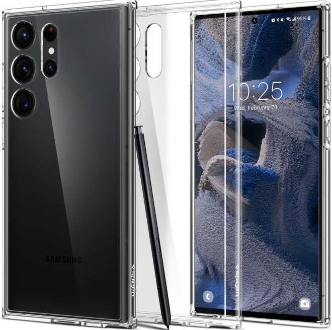 Spigen Crystal Hybrid Samsung Galaxy S23 Ultra Hoesje Transparant
