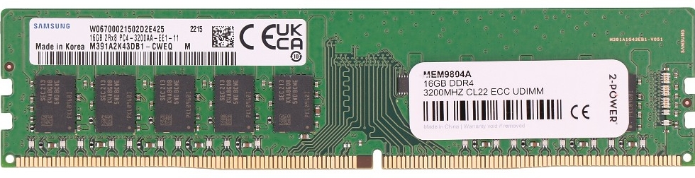 16GB DDR4 3200MHz CL22 ECC UDIMM