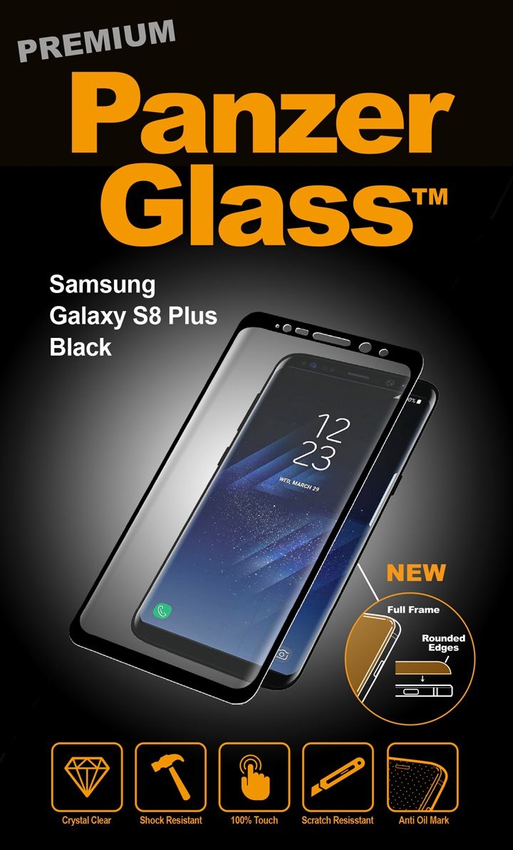 PanzerGlass Zwart Premium Screenprotector Samsung Galaxy S8 Plus