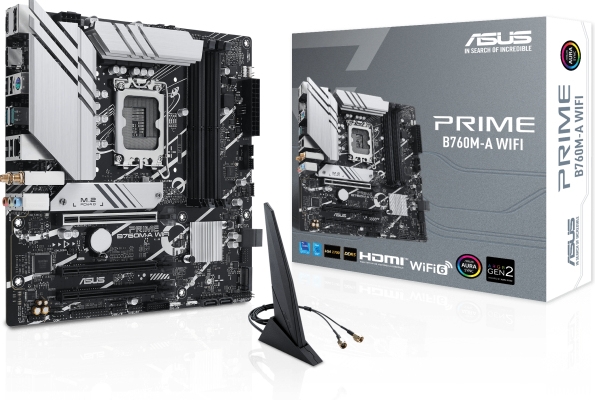MB ASUS Intel 1700 PRIME B760M-A WIFI M-ATX, 4x D5 2xM.2 USB3.2 Gen2