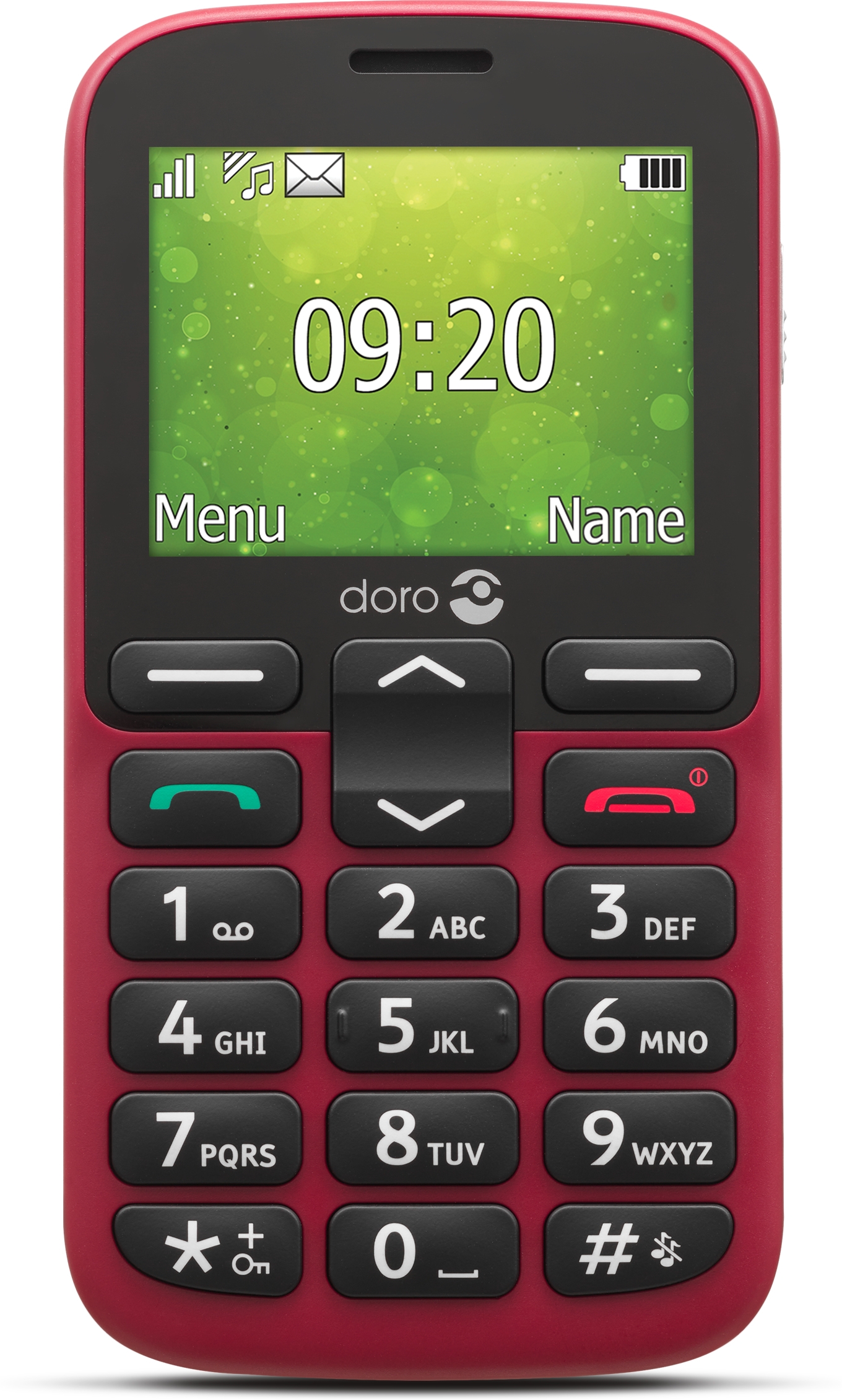 Doro 1381 - Eenvoudige Senioren GSM met Grote Toetsen (Rood)