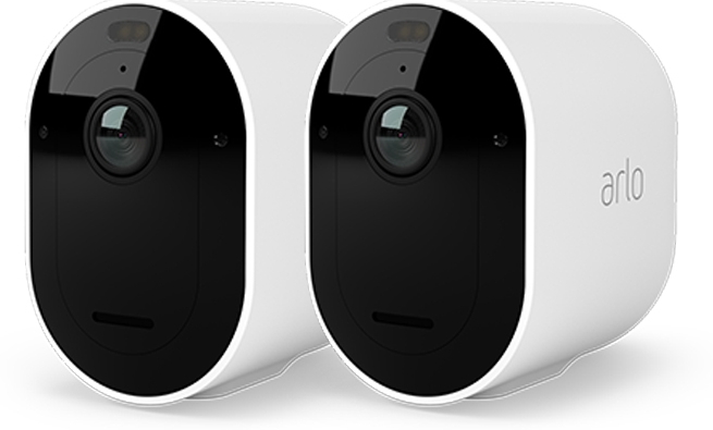 Arlo Pro 5 beveiligingscamera- 2 IP-camera's (white) - Full HD (1080p) - 2K Resolution - 160˚ Field of view - Wireless (battery 8 mos.) - Dual Band (2.4/5GHz)
