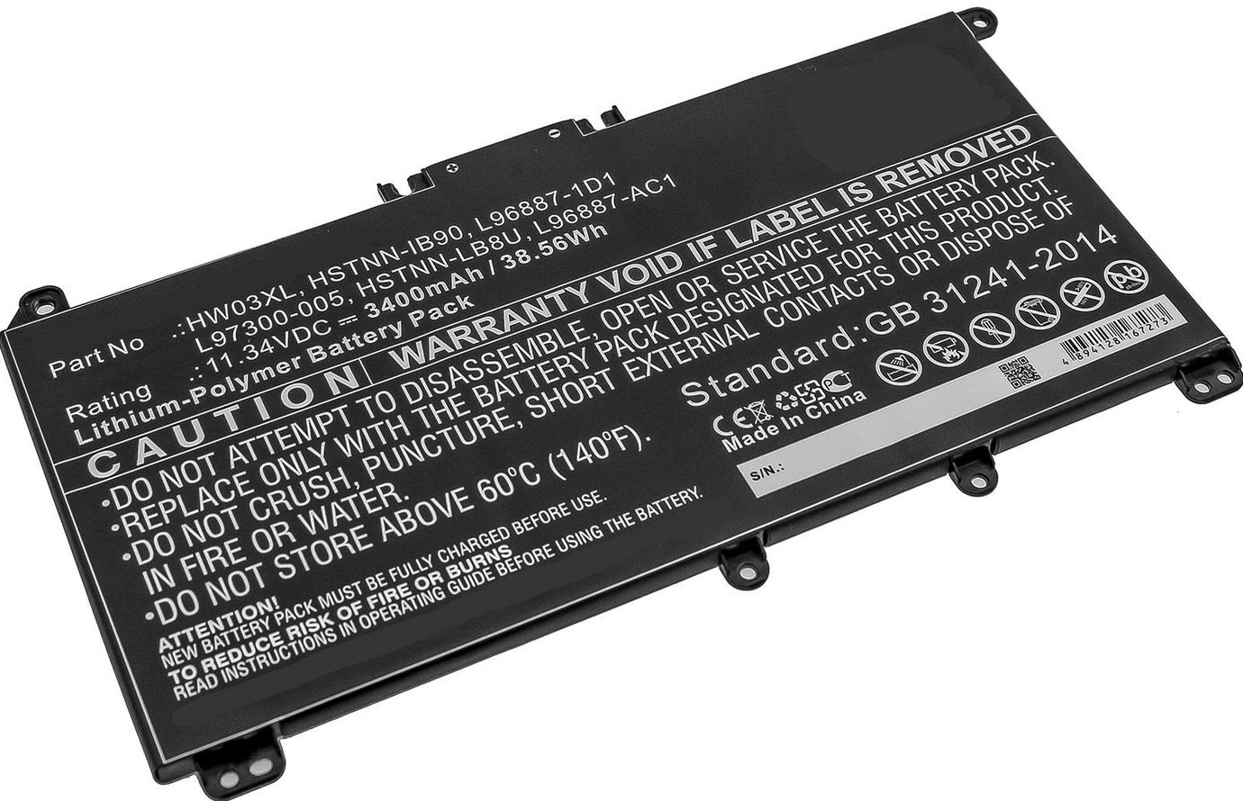 CoreParts 38.56Wh Li-Polymer 11.34V