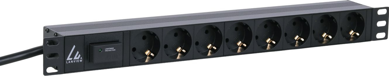 Lanview with 8 x Schuko F outlets